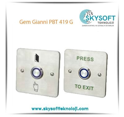 Gem Gianni PBT 419 G Paslanmaz Çıkış Butonu Gömme Tip