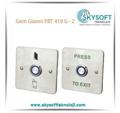 Gem Gianni PBT 419 G2 Paslanmaz Çıkış Butonu Gömme Tip