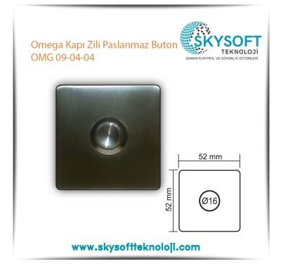 Omega Kapı Zili Paslanmaz Buton OMG 09-04-04