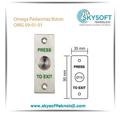 Omega Paslanmaz Buton OMG 09-01-01