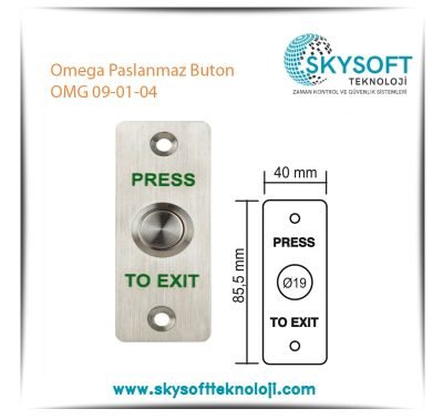 Omega Paslanmaz Buton OMG 09-01-04
