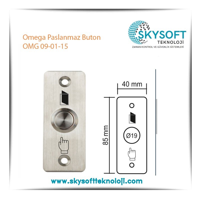 Omega Paslanmaz Buton OMG 09-01-15