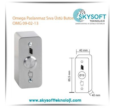 Omega Paslanmaz Sıva Üstü Buton OMG 09-02-13