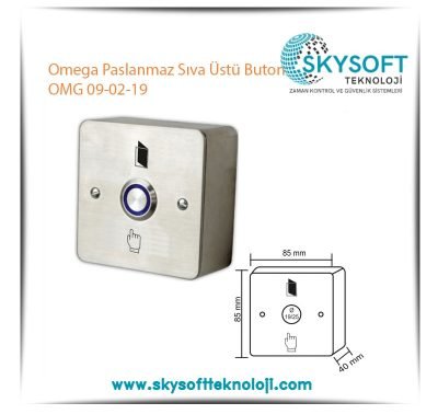 Omega Paslanmaz Sıva Üstü Buton OMG 09-02-19