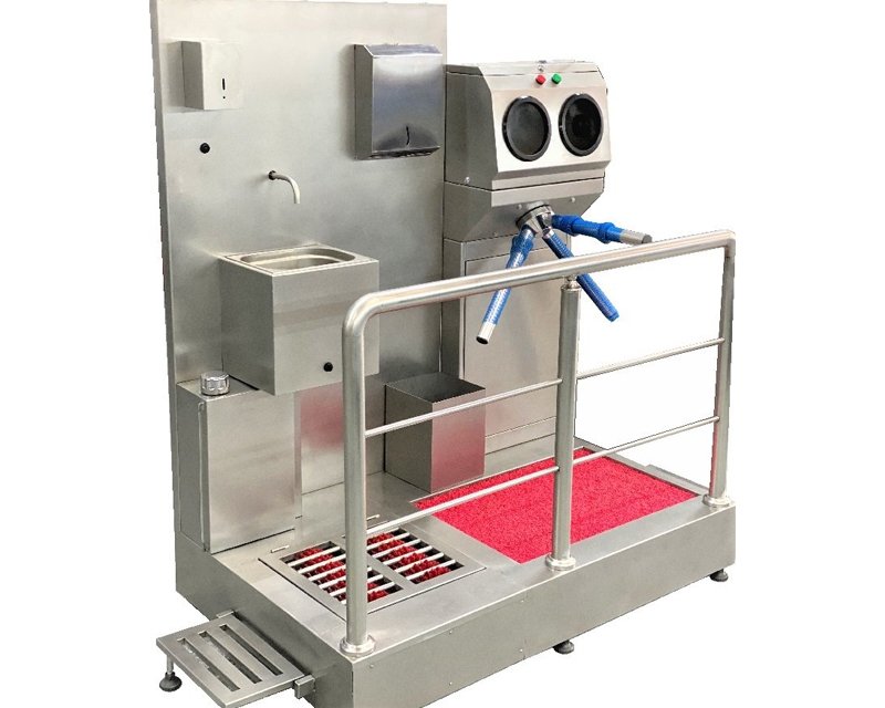 M3100 HİJYEN TURNİKESİ - EL-AYAK - Havuzlu + Fırçalı